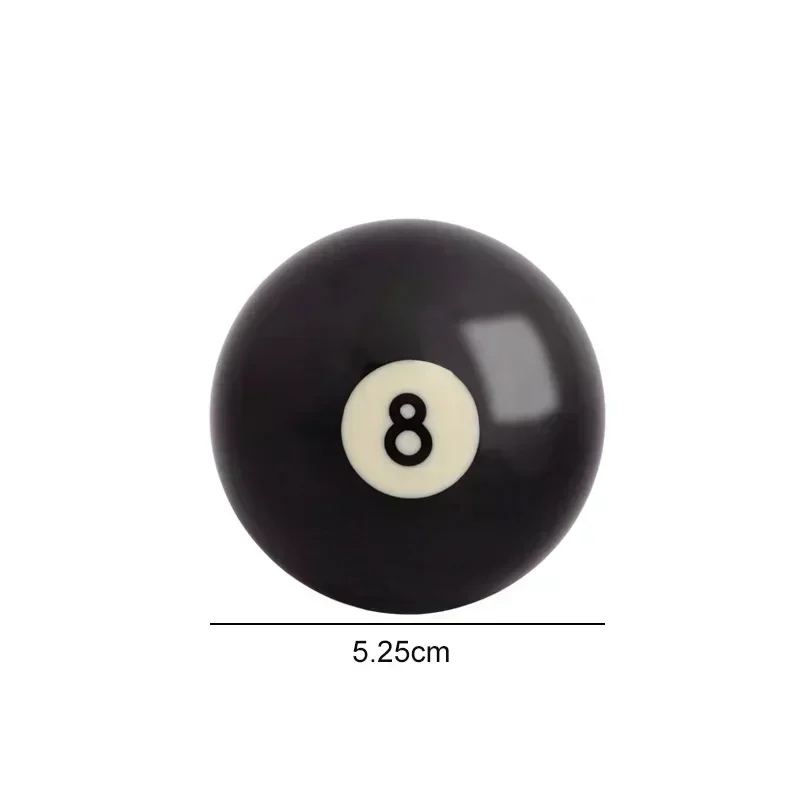 New Billiard Cue Ball 52.5/57.2 Mm Standard /crystal Black 8 Ball Snooker Training Replacement Practice Billiard Made of Resin