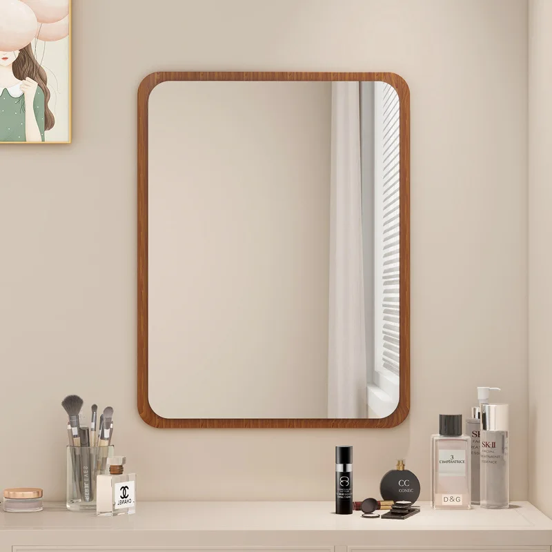 40X60CM Makeup Mirror Wall-mounted Mirror Dresser Mirror Square Desktop Decorative Mirror Living Room Entrance Mirror