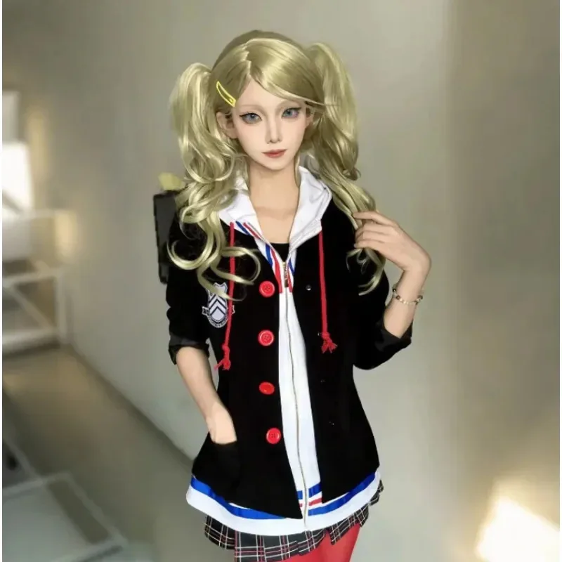 

DY20Anne Takamaki Косплей Костюм Игра P5 Женская школьная форма JK Платье Аксессуары Полный комплект Аниме Карнавальное платье Вечеринка Outfi