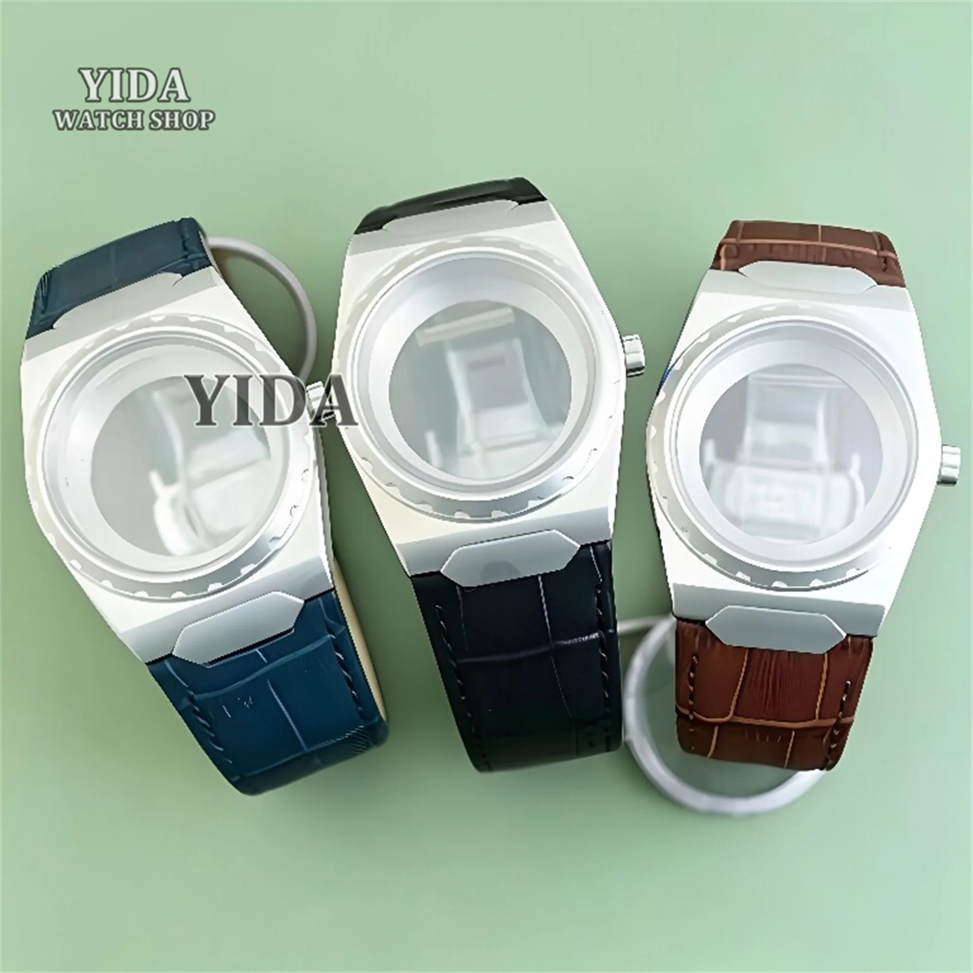 

37mm Stainless Steel NH35 Case Genuine Leather Band Sapphire Glass 10ATM Waterproof For VC222 NH35/36 Movement 28.5mm/31mm Dial