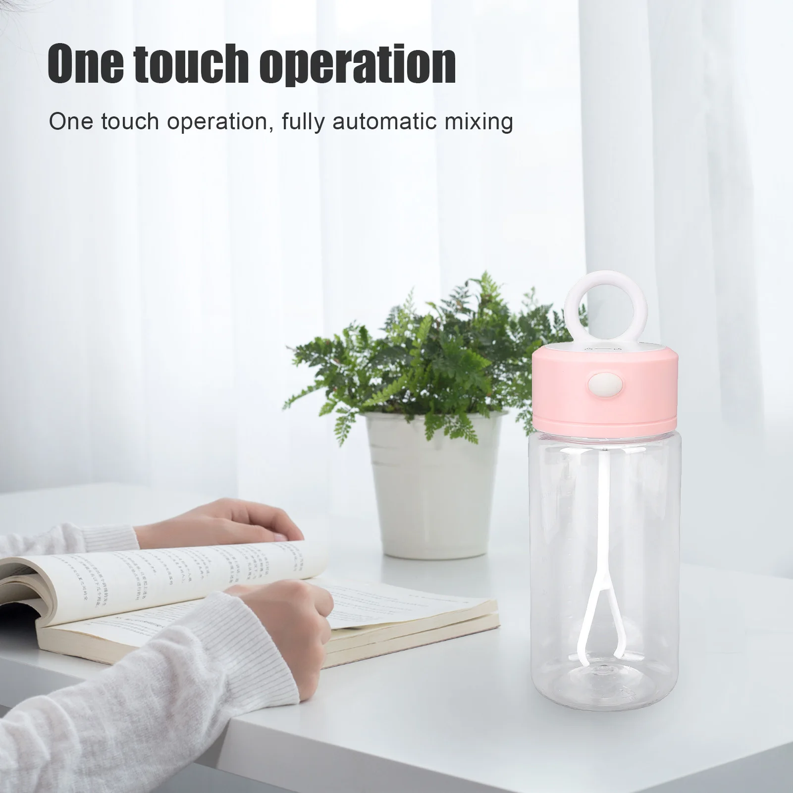 300ml Electric Protein Shaker Bottle Automatic Mixing Portable Auto Stirring Mug for Outdoor Sports