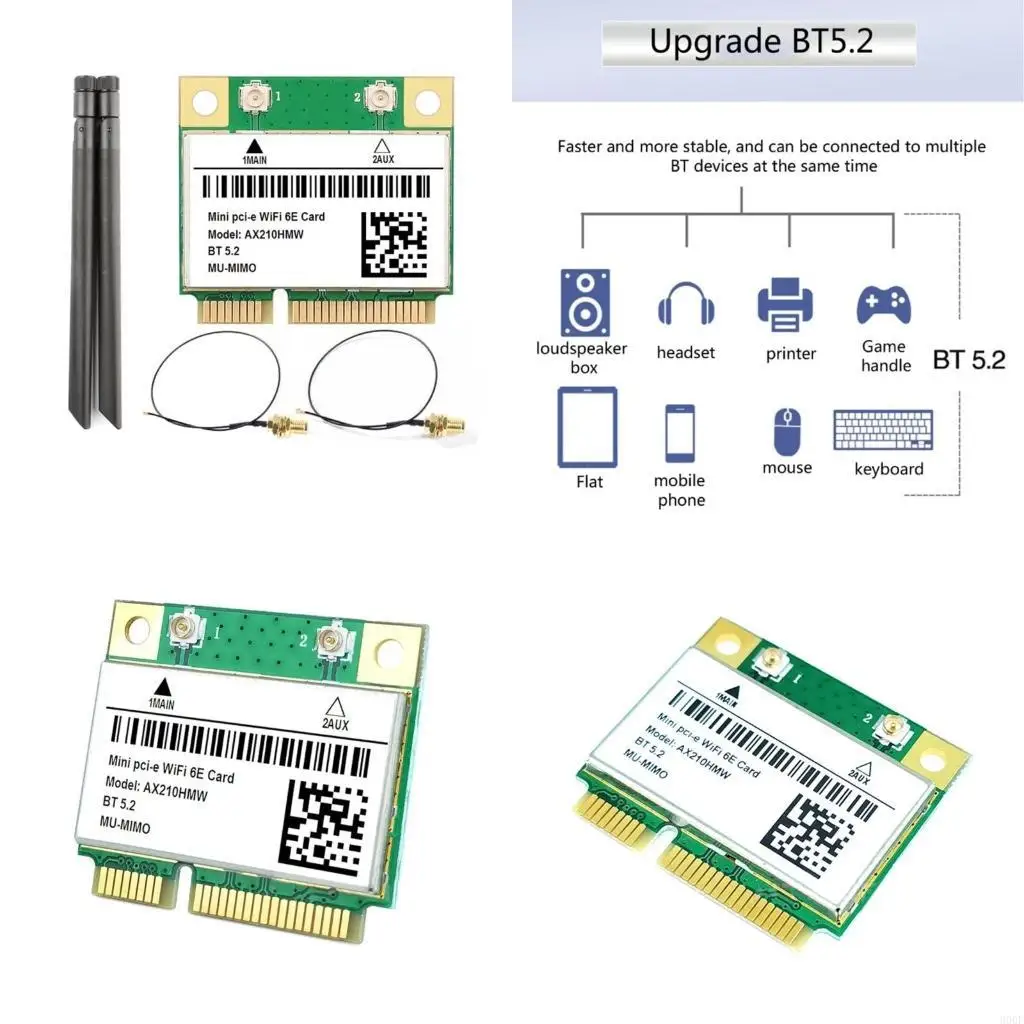 

900F AX210 AX210HMW 5374Mbps WIFI 6E 2.4/5/6G Tri-band Ethernet Wireless Card