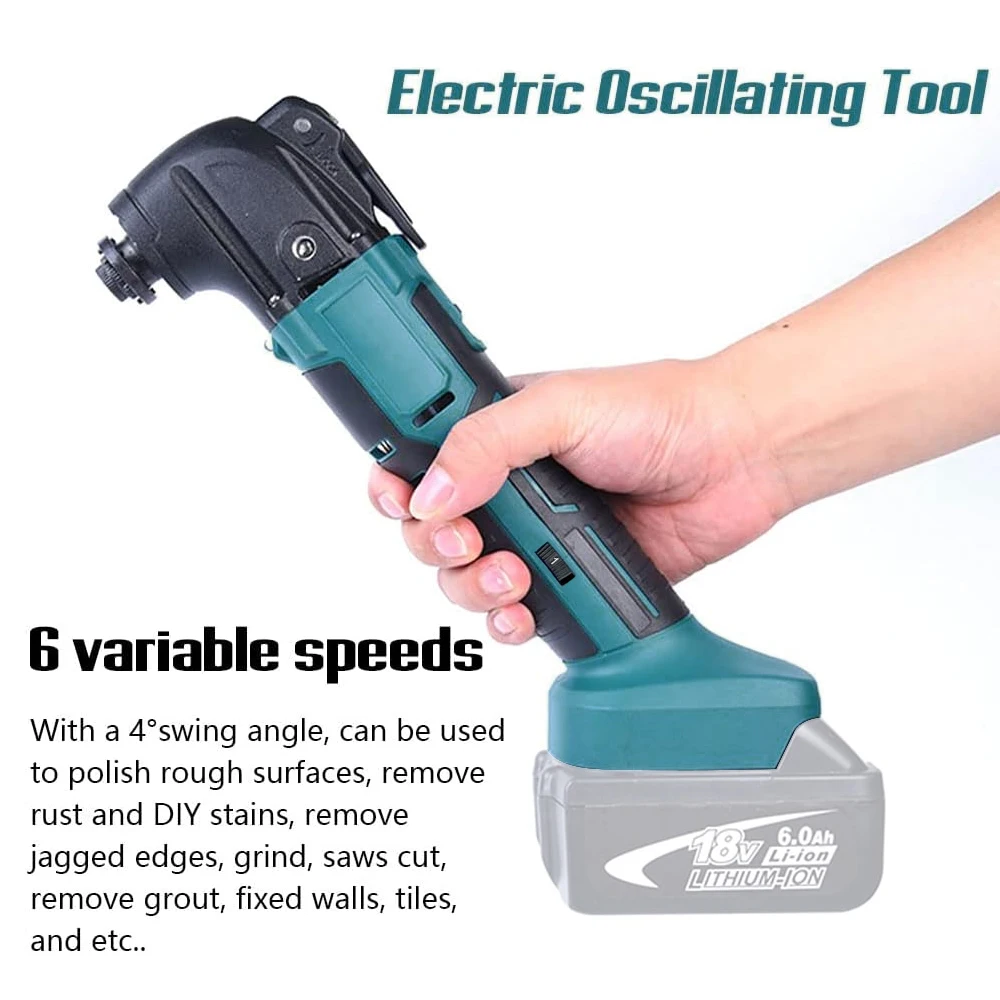 Oscillating Multi Tool Cordless Electric Saw Trimmer/Shovel/Cutting/Polishing Machine Woodworking Tool for Makita Battery