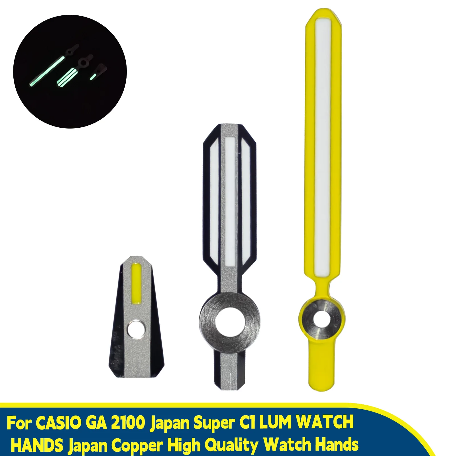 Premium Offshore Style Watch Pointer Compatible with CASIO GA2100 GA 2110 Watch Hands C1 Japan Lume Metal Copper Watch Mod view 6