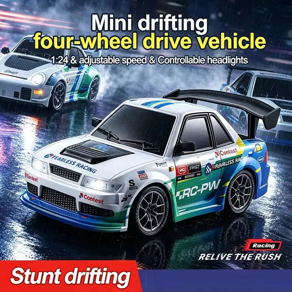High Speed RC Drift Car Separate Shock Absorber Air Tyres All Terrain RC Car Toy Front and Rear Lights RC Racing Car Gifts