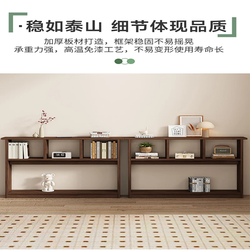 Sofa rear shelf custom crack against the wall ultra-narrow bookshelf extremely narrow function solid wood long cabinet bedside