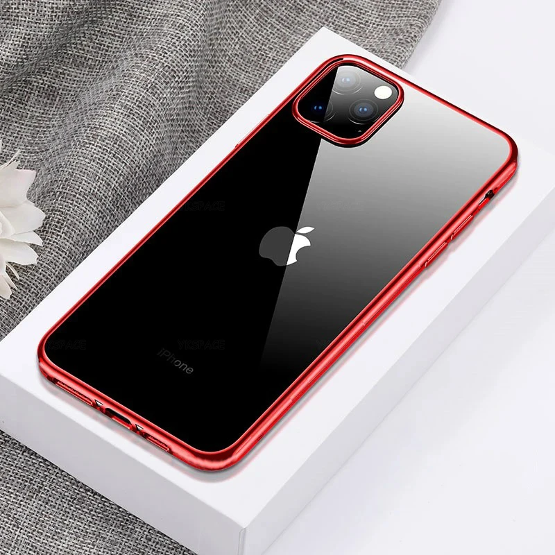 Soft TPU Coque Phone Case for iPhone 8 7 SE X XS XR 11 12 13 MIni 14 15 Pro Max Plus Silicone Luxury Plating Edge Cover