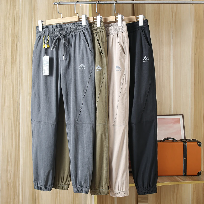 

Outdoor Casual Pants Elastic Waist Wild Step Men's Long Pants Spring Summer New Sle Faion Urban Straight Leg Workwear