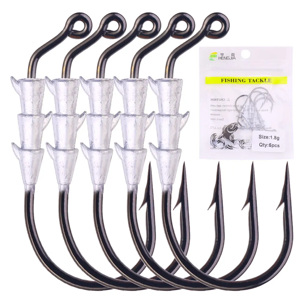 Rutschfeste, gewichtete Angelhaken, Offset-Wurmhaken, Hover-Strolling-Haken, Swimbait-Haken für Texas Rig und Ned Rig – Detail 4