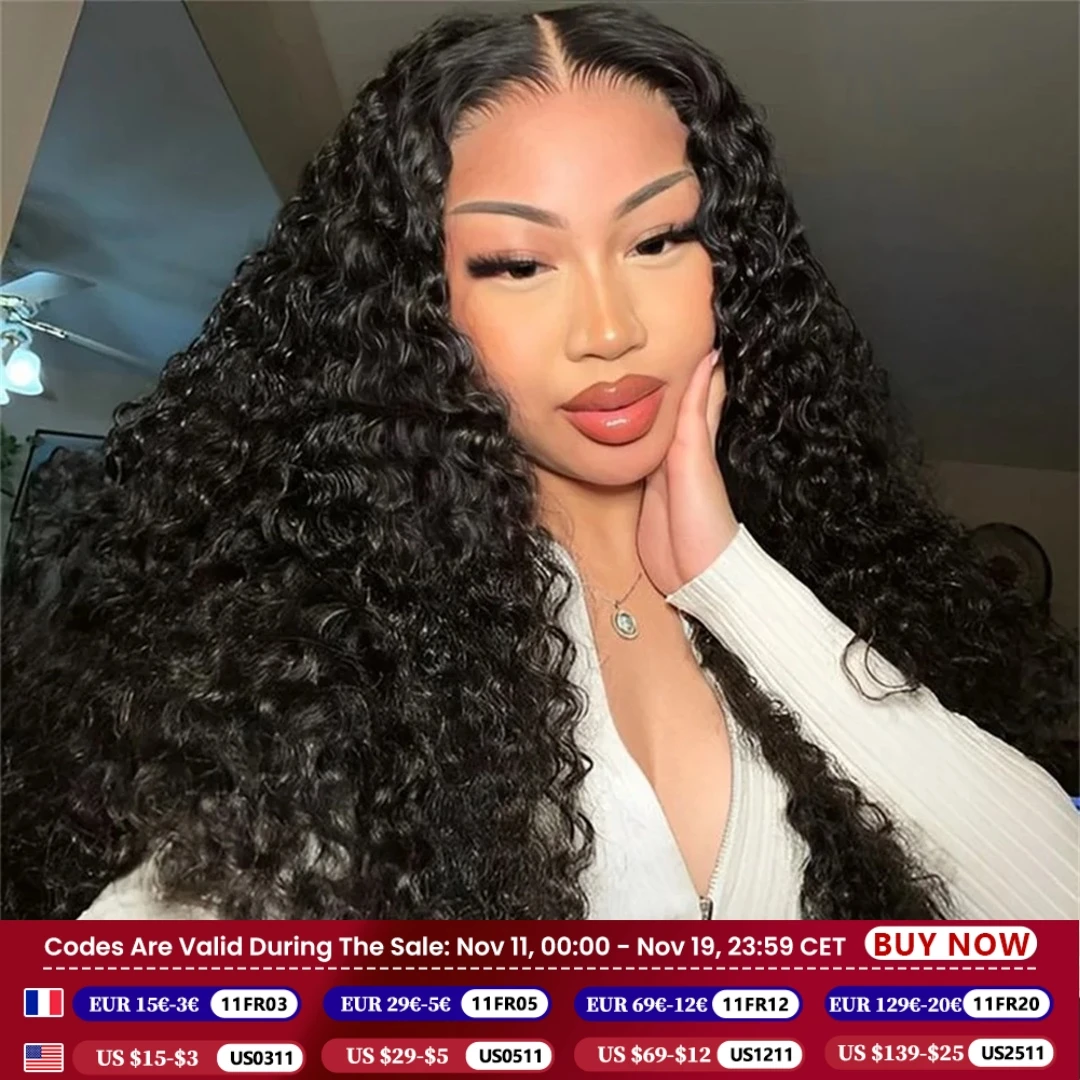 Pelucas con cierre de encaje prontas para usar, cabello humano prearrancado, 6x4, rizado, brasileño, transparente, 5x5