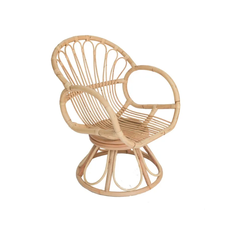 

ins peacock swivel chair rattan woven single balcony casual rattan chair