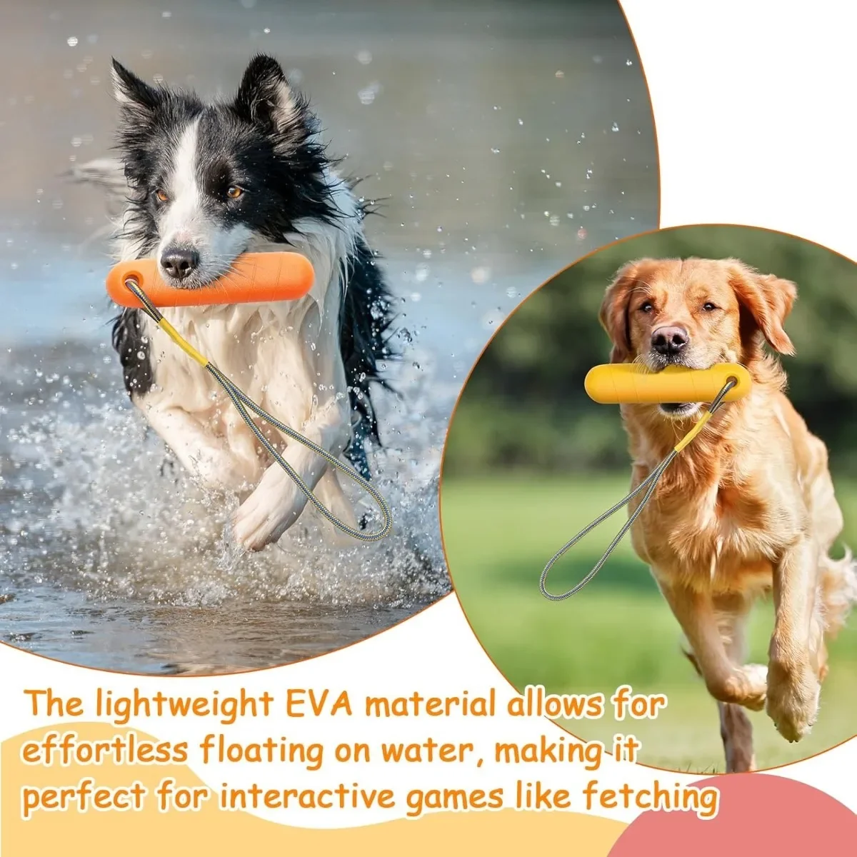 Eva Pet Supplies Hunde-Outdoor-Training mit Seil, bissfester Stock, schwimmendes Hundespielzeug, Schinken-Stick, Haustier-Trainingsstick – Detail 8