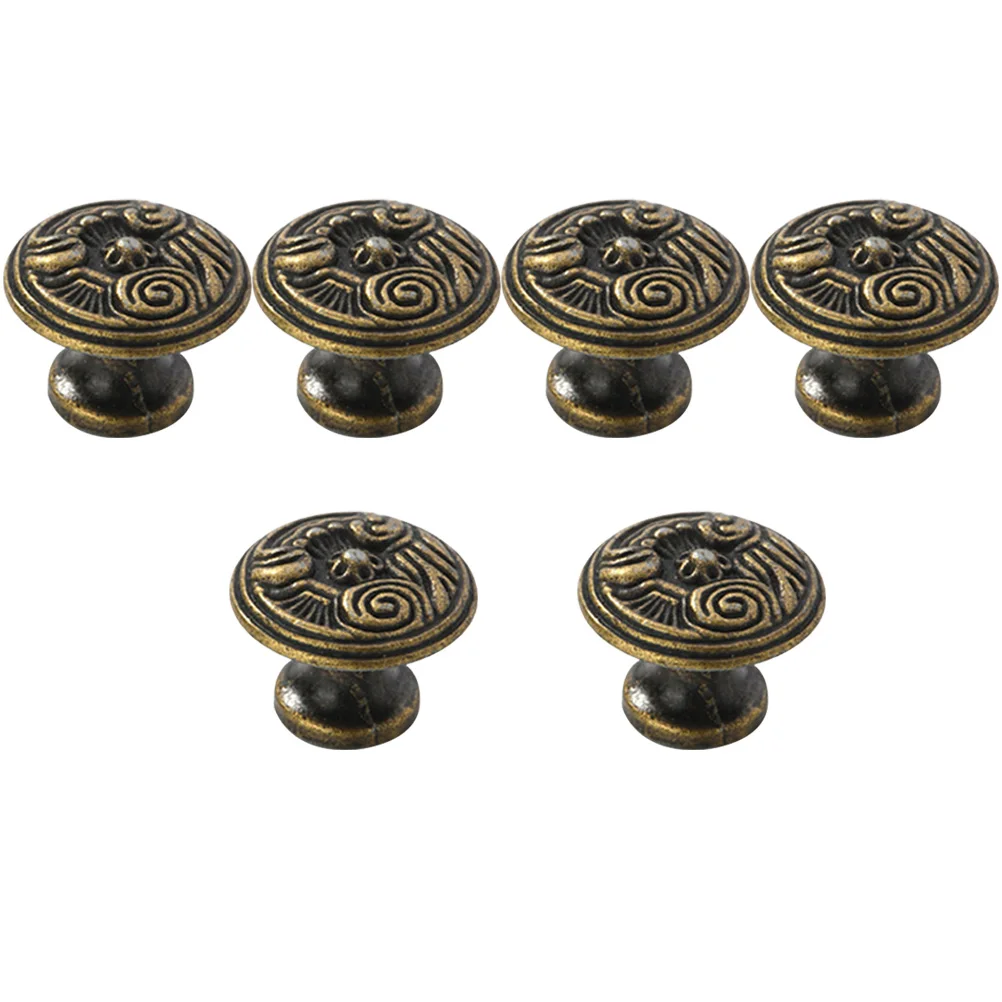 6 pçs vintage liga de zinco gaveta puxa puxadores de armário móveis ferragem guarda-roupa h les acessórios do armário de cozinha estilo retro