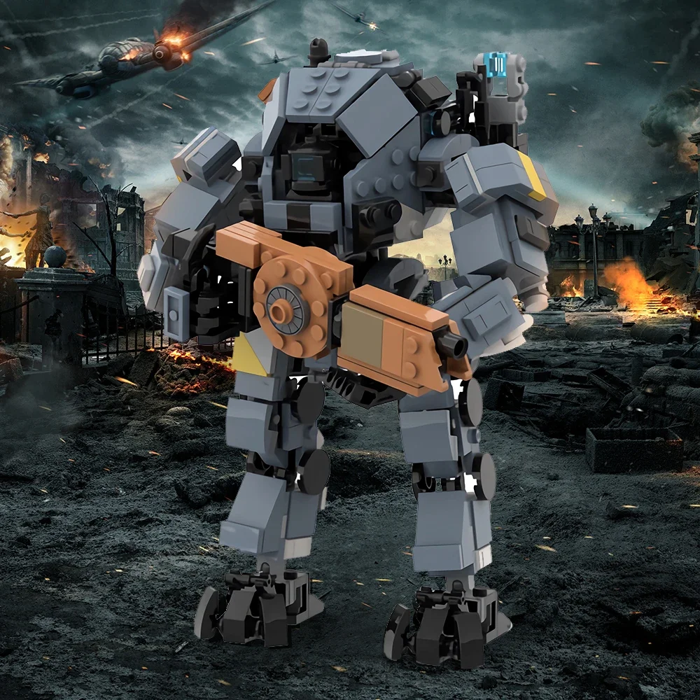 Gobricks moc jogo titanfalleds íon mech robô modelo blocos de construção mech guerreiro escara FS-1041 personagem tijolos brinquedo crianças presente