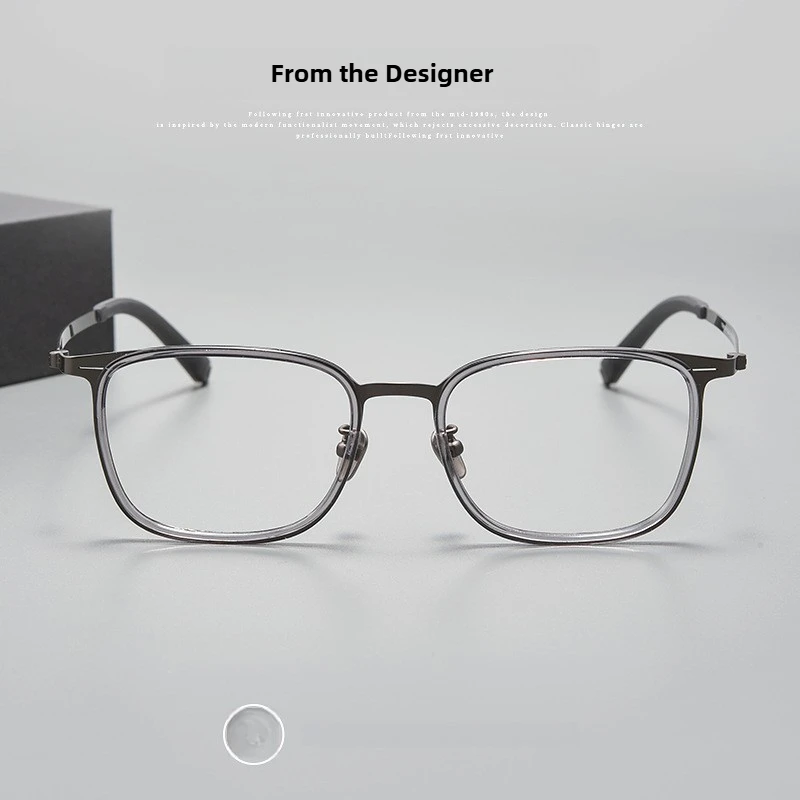 남녀공용 근시 안경, 티타늄 안경테, 맞춤형 광학 처방 렌즈, 편안한 안경