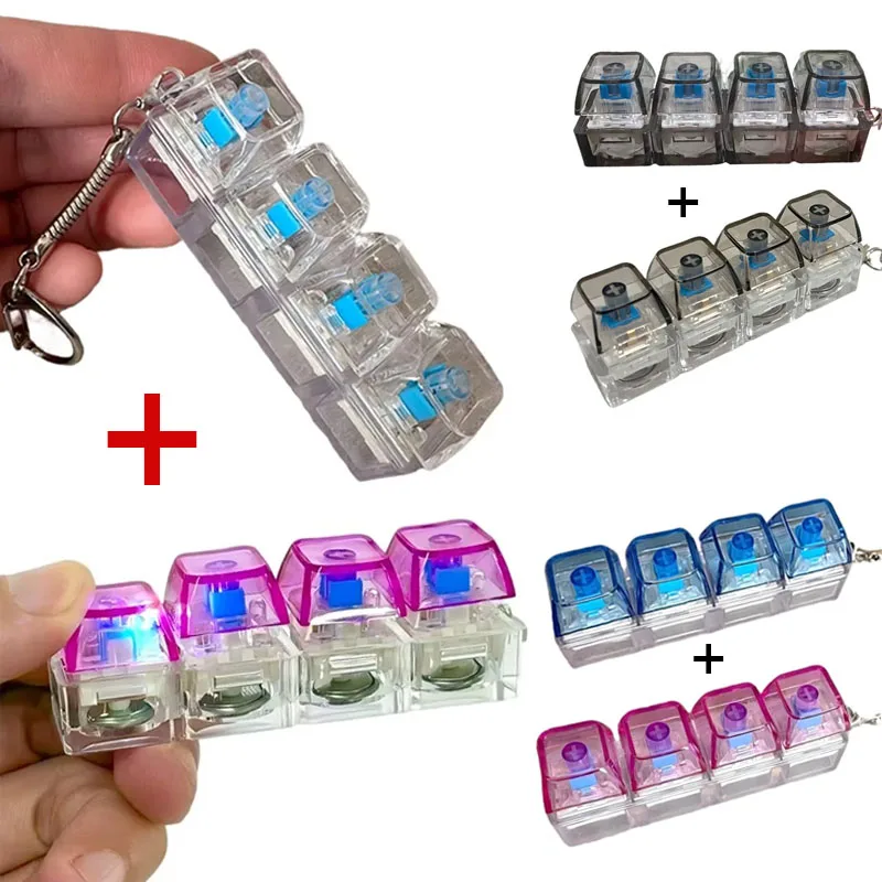 Jouets de clavier anti-stress - Jouet à clicker pour clavier, jouet cube amusant, clé mécanique, bouton de clavier pour soulager le stress pour adultes, cadeaux pour soulager le temps passé