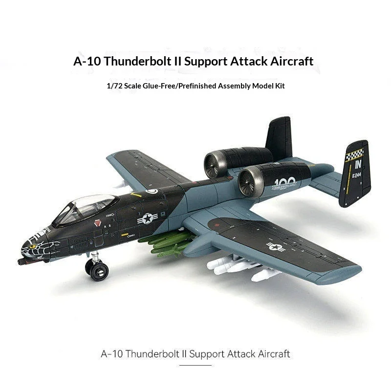 

Xujia 1/72 Американский самолет A-10 Thunderbolt II для ближней воздушной поддержки, предварительно окрашенный, безклеевой, сборный, военный конструктор