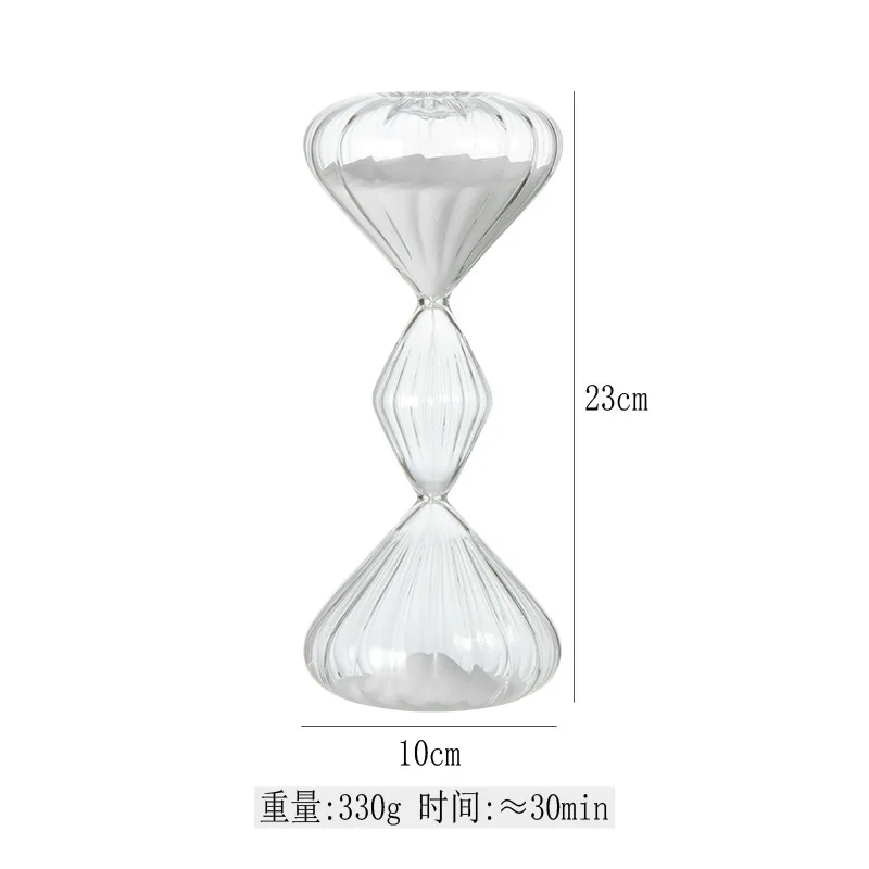 WW Creative Gifts Striped Glass Hourglass Timer Threaded Water Drop Hourglass, Glass Hourglass Crafts