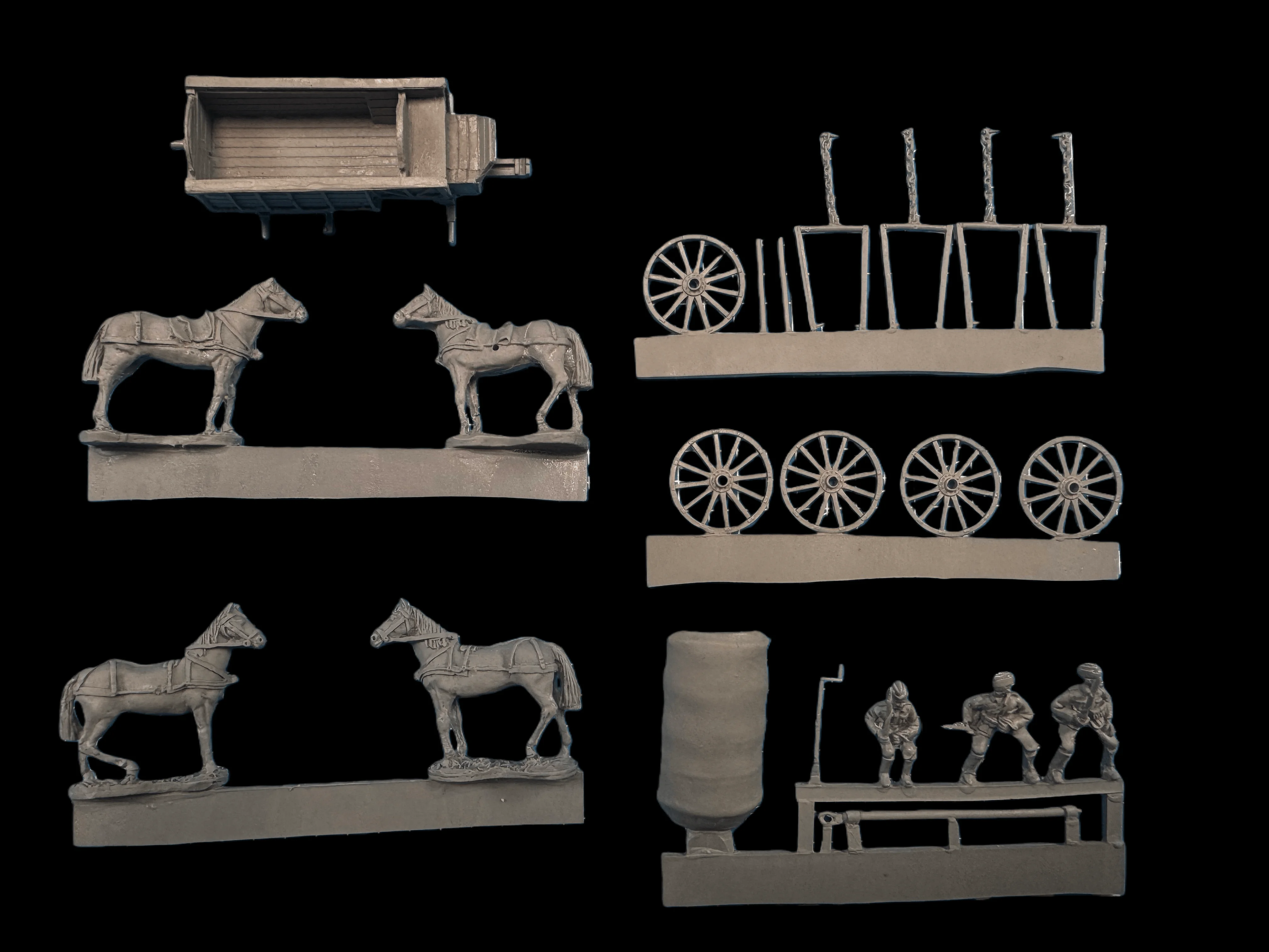 

1:72 Casting Resin Model Assembly Kit, GK， Resin Carriage Group, Unpainted