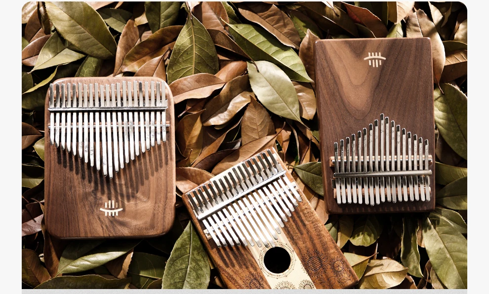 تصميم جديد 21 مفتاح Hrulu Kalimba لوحة عالية الجودة Kalimba 21 حافظة صلبة خالية من الجوز الأسود