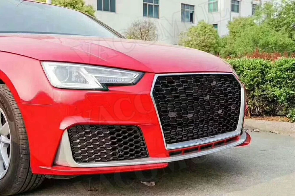 

PP body kit car auto front bumper Rear diffuser exhaust pipes racing grills for Audi A4 RS4 2016 2017 2018