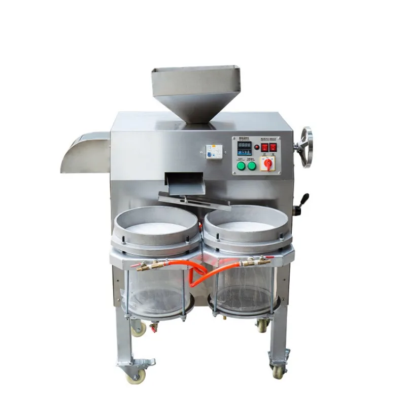 Commercial Stainless Steel Sunflower Seed Oil Press, Vertical with Double Cylinder Filter Peanut Kernel Sesame Seed Oil Press
