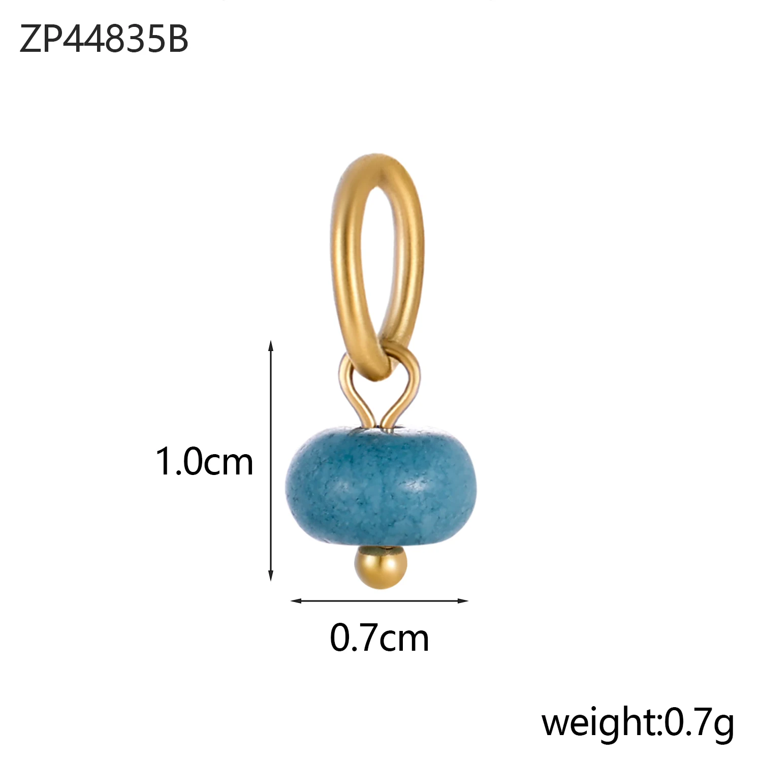 Naturstein Anhänger Edelstahl Charm Edelstahl Anhänger vergoldet DIY Schmuck Halskette Armband Schmuck Zubehör