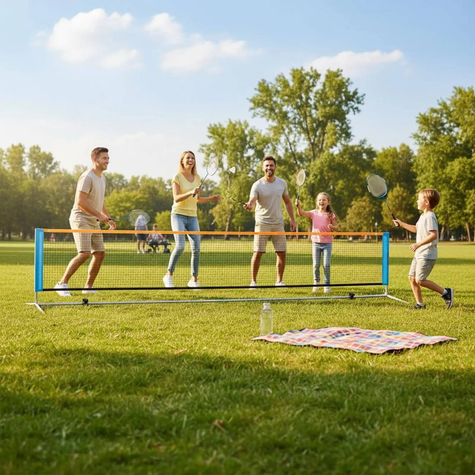 

Portable Tennis Net Frame Foldable Height Adjustable Net Frame Sports Gear Indoor Outdoor Use Easy to Stow for Training
