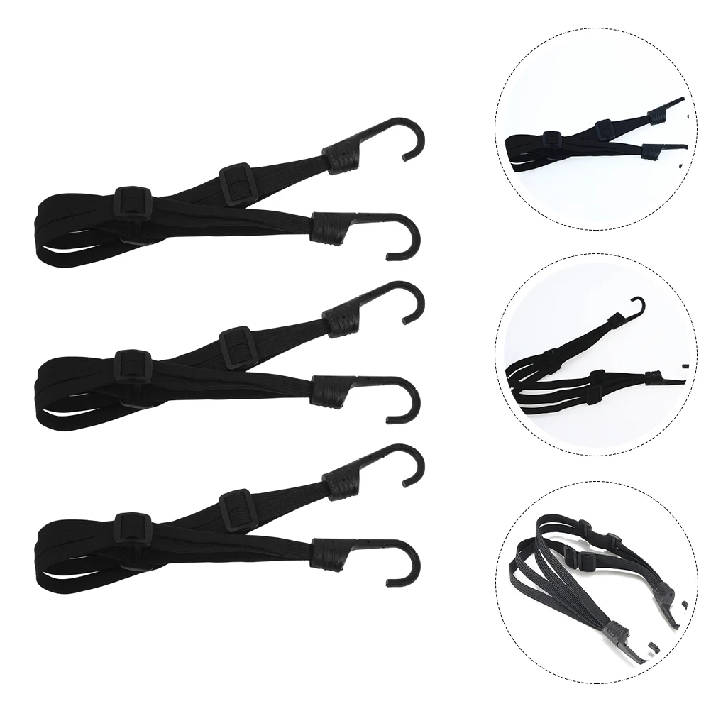 

3pcs Elastic Tie Down Straps Durable Wear Resistant Adjustable Roof Rack Luggage Binding Wire Strong Fixing Belts Trucks RVs