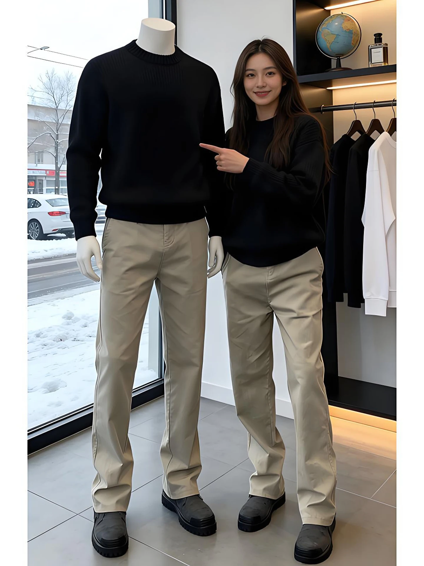 

Мужские брюки-клеш цвета хаки в американском стиле, весенние, прямые, удлиняющие ноги, спортивные повседневные брюки