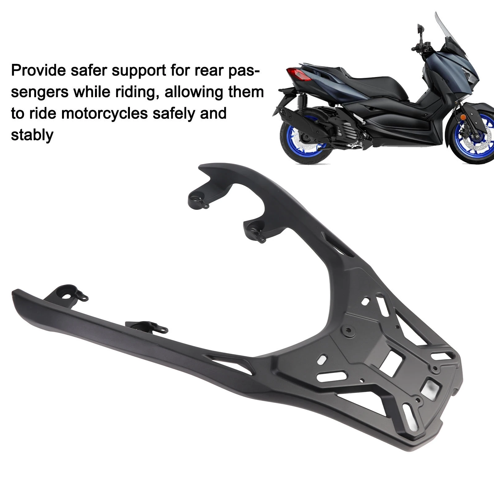 

Задний кронштейн багажника с улучшенной безопасностью, задний багажник для мотоцикла, прочный подшипник нагрузки для Xmax 125 250 300 2017-2024