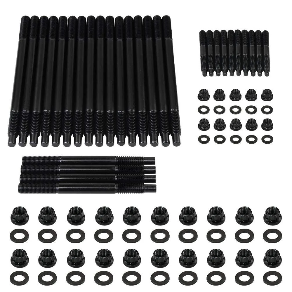

12-Point Cylinder Gasket Head Stud Bolts Nuts Kit for Chevy LS1 LQ9 LS6 4.8L 5.3L 5.7L 6.0L Engines