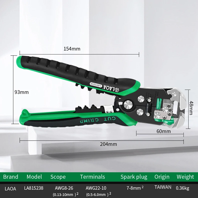 LAOA Automatische Abisolierzange, Cutter, Kabel, Terminal, Crimpen, Elektriker-Werkzeuge – Detail 5