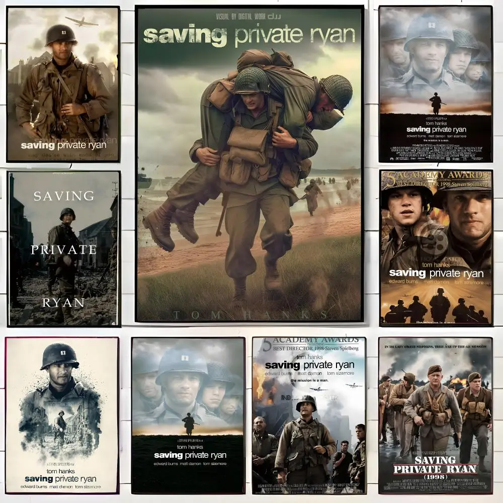 War Film S-Saving Private Ryan Poster Wall Art Print Decorative Mural Home Decor Gift Unframed