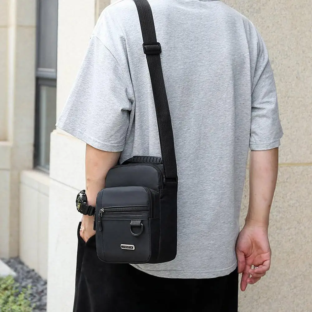 Men's Crossbody Bag Leisure Business Shoulder Bag Large-capacity Durable Backpack Multi-Compartment Commuting Shoulder Bag