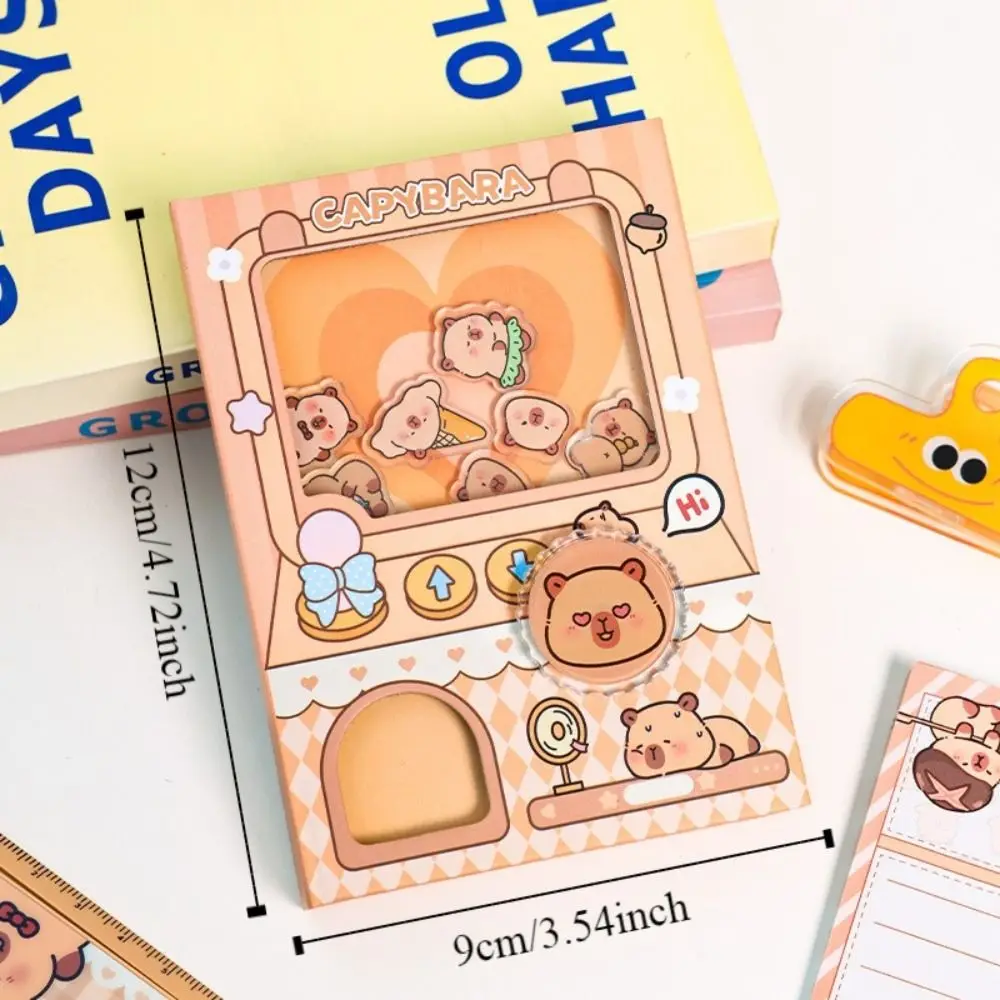 Decompression Color Inner Page Capybara Notebook Gashapon Mahines Shaking Small Notepad Kawaii Cartoon Square Writing Pad Office