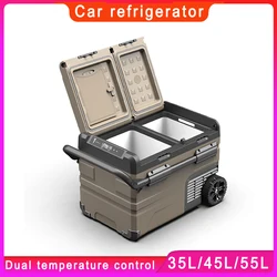 Alpicool 35L/45L/55L Car Refrigerator 12/24V Fast Cooling Fridge Pull bar Refrigerator 110V/220V Car Home Travel Outdoor Picnic