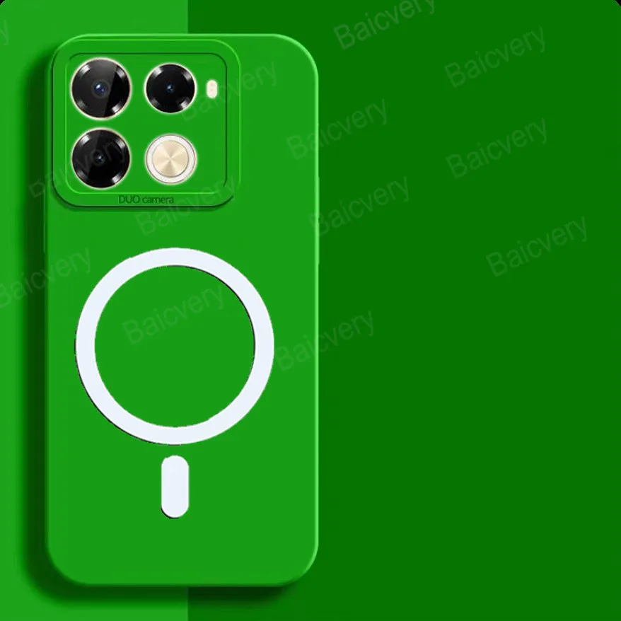 Чехол для infinix Note 40 Pro + X6851B 40 Pro 4G X6850 5G X6851 40 4G X6853, Мягкий силикон с магнитными беспроводными планками