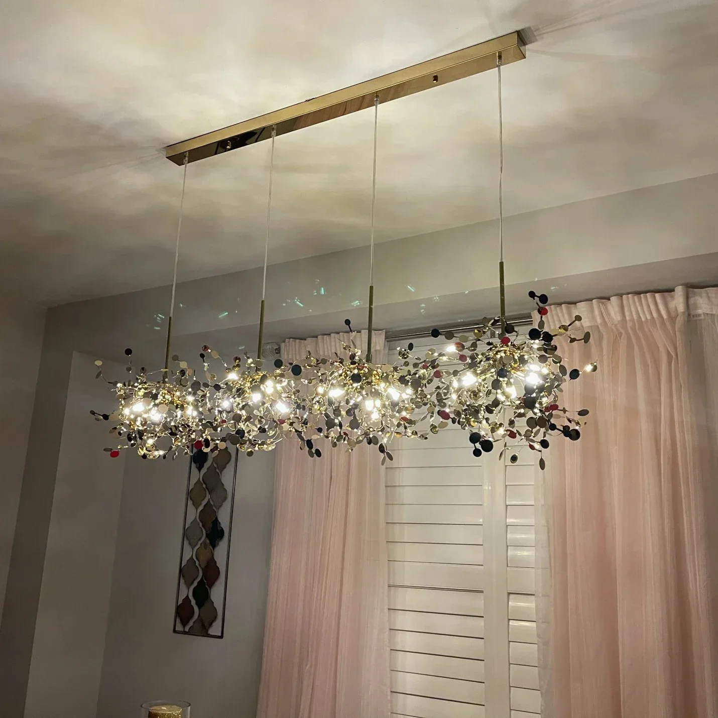 Modern Stainless Steel Pendant Light LED Dining Room Lampshade Luminaire for Restaurant Living Loft Ceiling Fixture