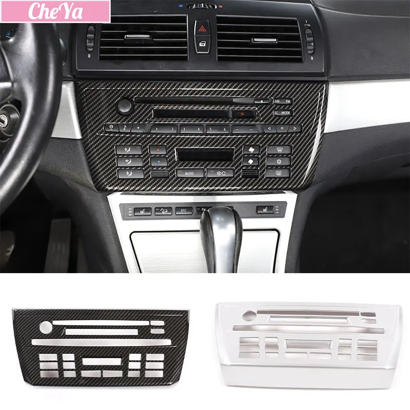 

Central Control Air Conditioner Button Panel for BMW X3 E83 2006-10 Car CD Panel Decoration Sticker ABS Carbon Fiber Accessories