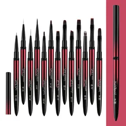13Style Black Red Gradient Handle Nail Drawing Brushes For Manicure Lines Painting Gradient UV GEL Extension Builder Drawing Pen