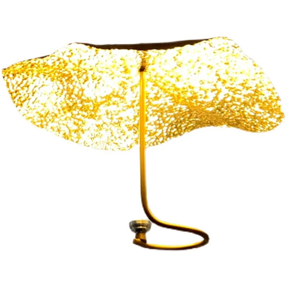 Nordic Gold Folie Form Eisen Kunst Led Anhänger Lichter Küche Loft Duplex Treppe Hotel Luxus Home Deco Hängen Lampe Leuchten