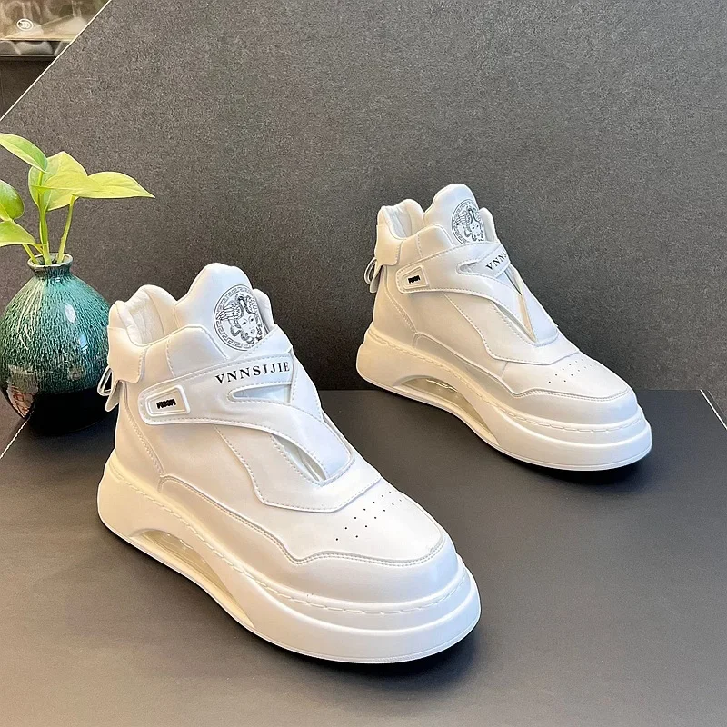 Zapatos blancos pequeños clásicos para hombre, zapatillas deportivas informales para pareja, tenis, plataforma con cojín de aire que combina con