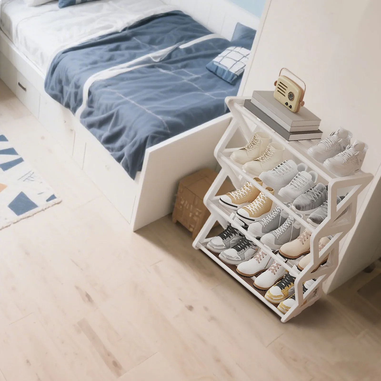 Living Room Dustproof Large Capacity Shoes Shelf Storage Rack Multi-layer Household Shoe Rack Dormitory Practical Storage Tools