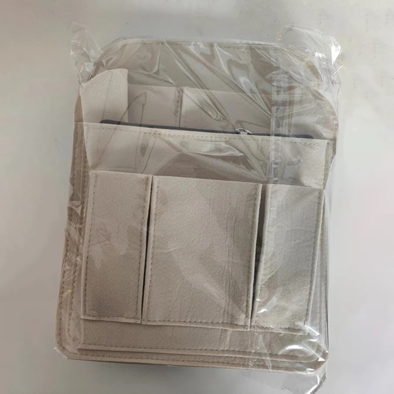Insert Bag For Luxury Handbag Linner Bag Portable Felt Bag Organizer Multi-Pocket Storage Bags Travel Bag Accessory Cosmetic Bag
