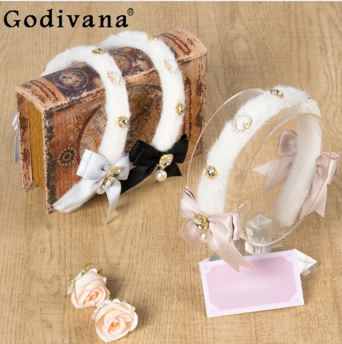 

Original Japanese Mine Mass-Produced Sweet Lolita KC Headband 2025 New Soft Girls Kawaii Bow New Headwear Hair Accessories
