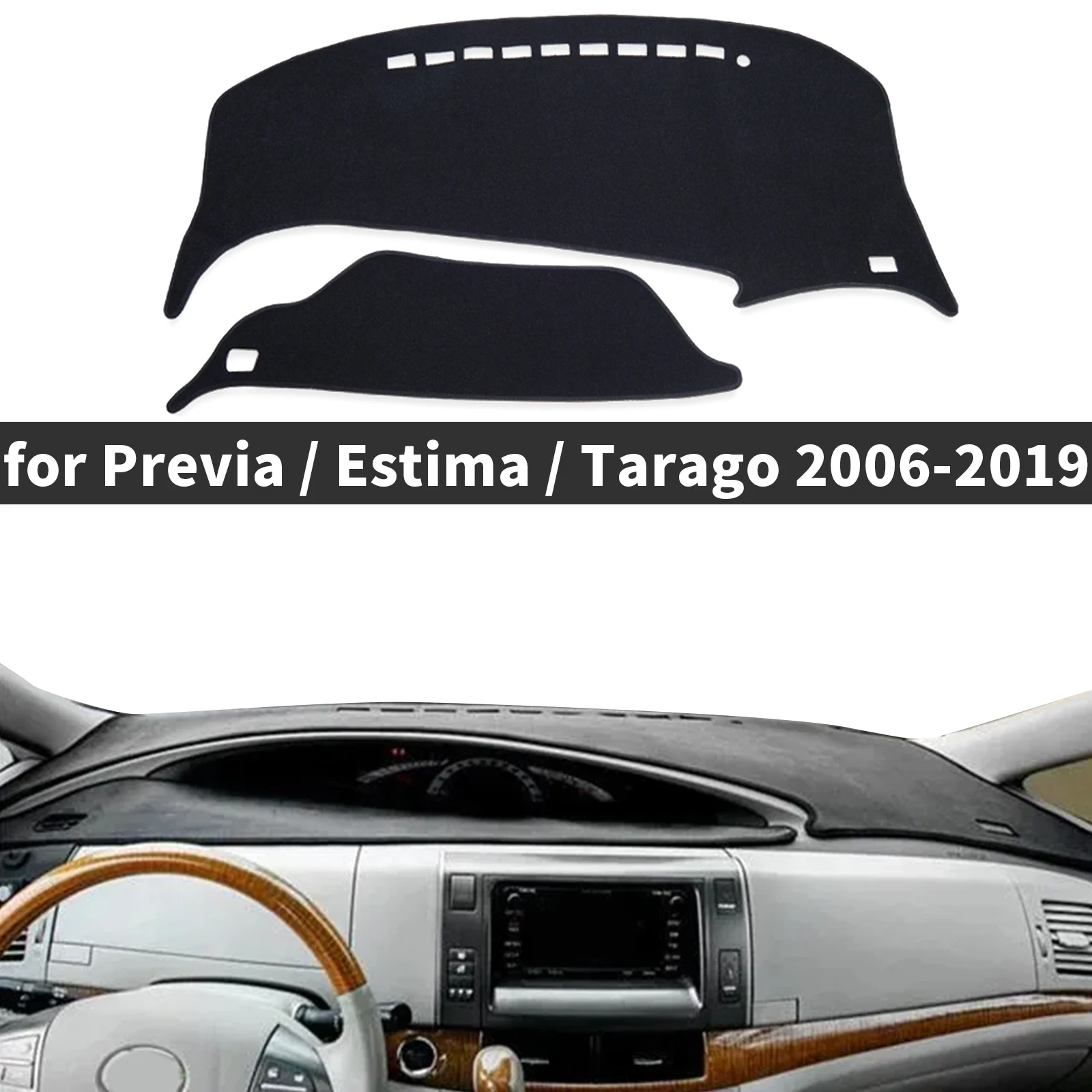 

fit for Toyota Previa Estima Tarago 2006-2019 XR50 Dashmat Dashboard Cover Pad Accessories Protective Carpet DashMat Sunshade