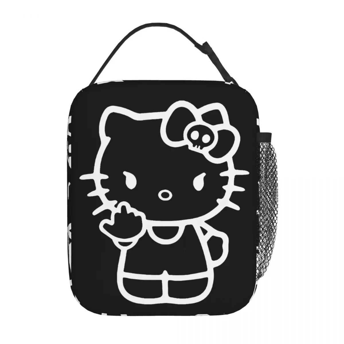 

Hello Kitty Middle Finger Insulated Lunch Bag Thermal Lunch Container Large Tote Lunch Box Bento Pouch School Travel