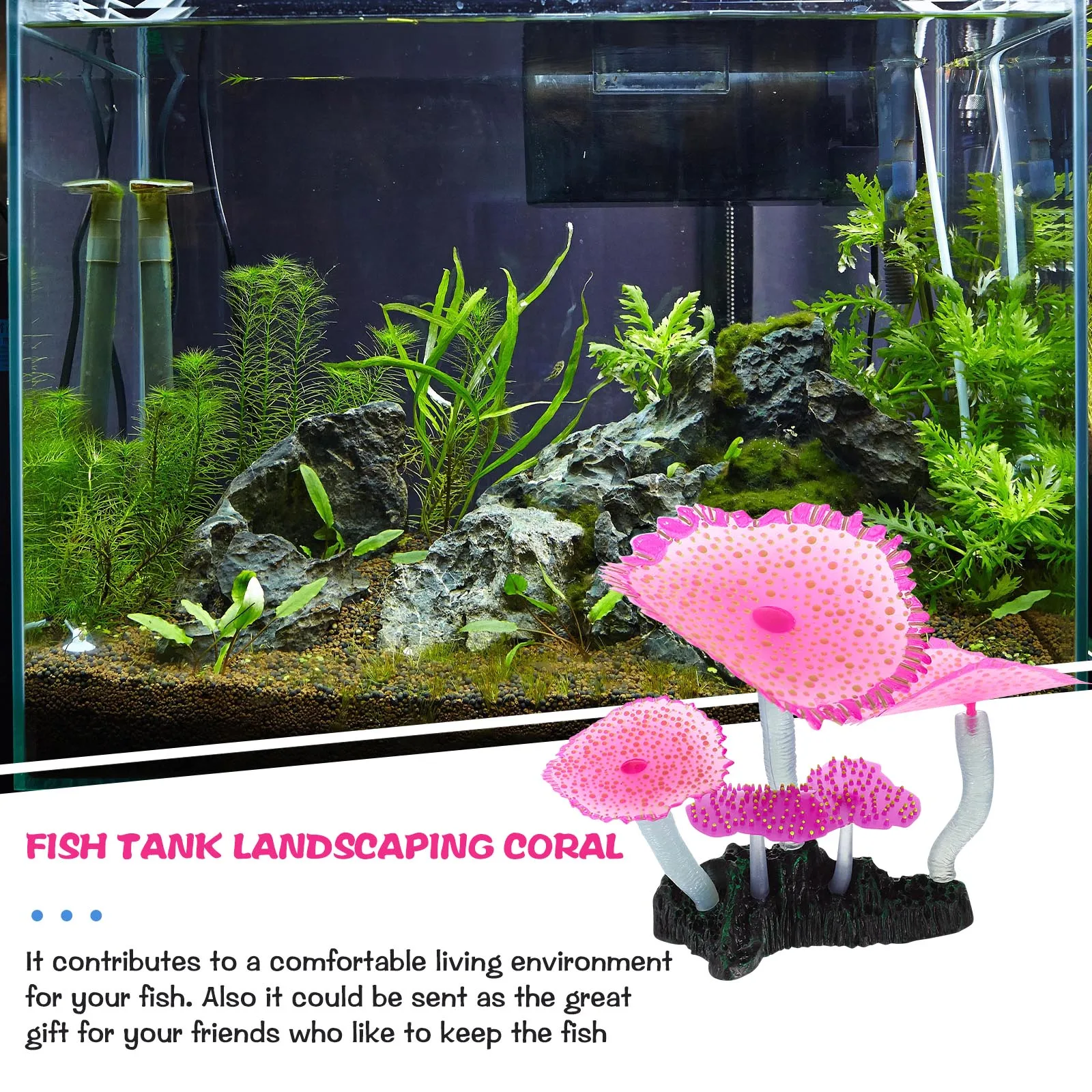 

Silica Gel Plant Aquarium Decor Fish Tank Fake Coral Artificial Plant Decor Aquatic AdornmentCoral Pet Supplies Decorations