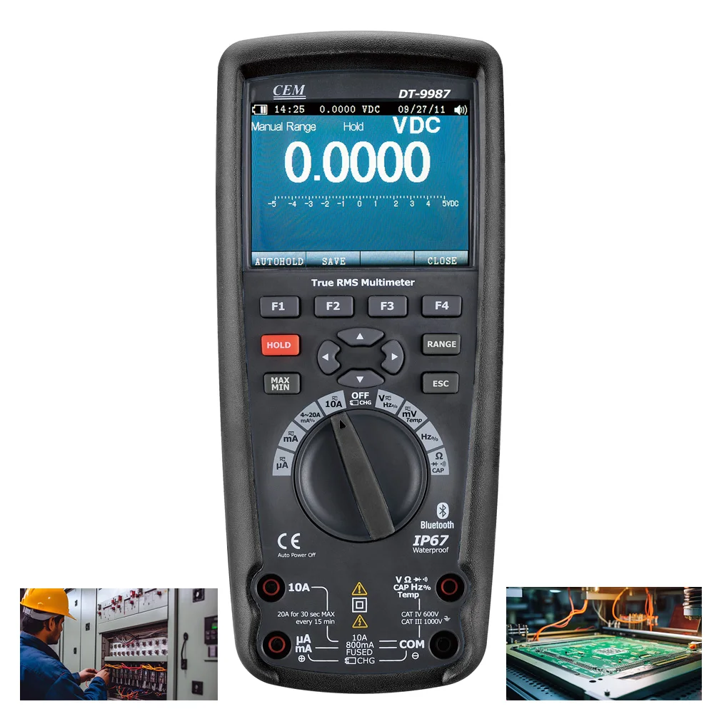 Professional True RMS Industrial Digital Multimeter with TFT color LCD display Bluetooth and Logging Function